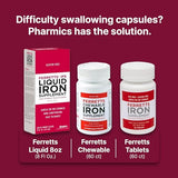 Ferretts Iron Supplement Capsules 18mg (IPS) - 100-Day Supply of Gentle Iron Supplement for Women & Men - Non-Constipating Iron Supplement for Anemia