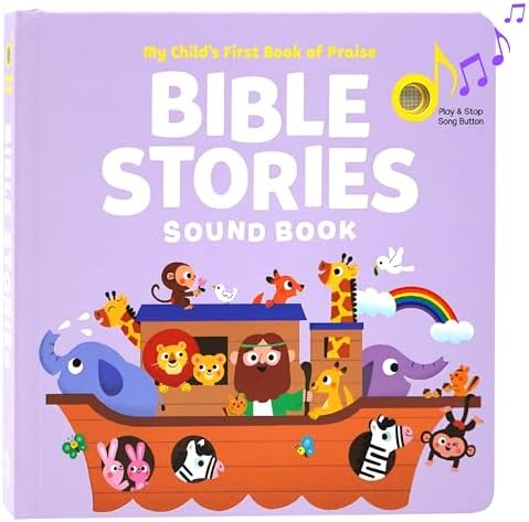 Bible Stories - Christian Sound Book, Sing Along Bible Songs | Christening, Dedication, Baptism Gifts for Boys, Girls, Kids, Babies | Religious Toys, Interactive Music Books for Toddlers
