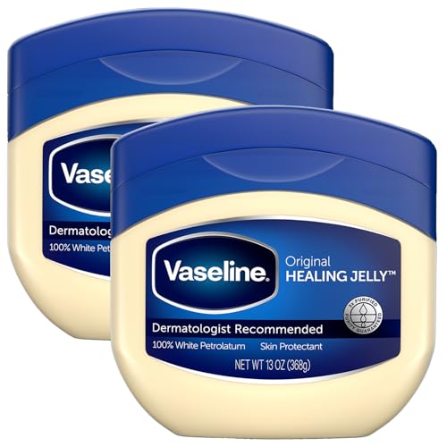 Vaseline Petroleum Jelly Value-Size 2-Pack – Dermatologist Recommended Skin Protectant, Healing Ointment for Beauty & Personal Care, 13 Oz Ea