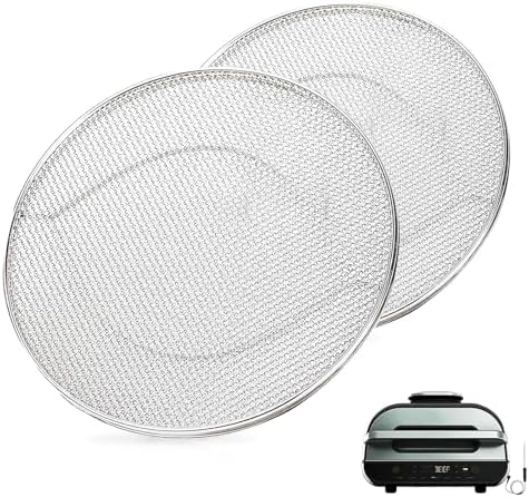 2PCS Stainless Steel Splatter Shield for Ninja Foodi FG551 Air Fryer, Splatter Screen Replacement Parts Compatible with Smart XL 6-in-1 Indoor Grill, FG550/BG500A/DG551 Accessories