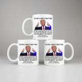 PEJAFAN Donald Trump Brother Coffee Mugs - You're A Great Brother Trump Mug, Birthday Gag Gifts for Brother, Funny Trump Speech Mug Brother Present 11 Ounces White Ceramic Cup (Brother)