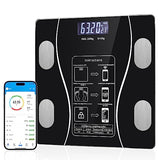 OOYY Digital Simple and Practical Body Fat Scale with Led Display, Bathroom Scale with Smartphone App (Black)