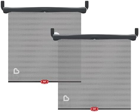 Munchkin® Brica® Sun Safety™ Car Window Roller Shade with White Hot® Heat Alert, Black, 2 Count (Pack of 1)