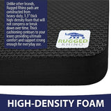 Rugged Rhino Soft Foam Kneeling Pad, Thick Knee Mat Resists Water, Durable Shock Absorbent Pads, Comfortable Strong Rebound, Gardening, Mechanic Tools, Bath Tub Essentials Onyx Black