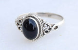 Black Onyx Stone Ring 925 Sterling Silver Statement Ring For Women Handmade Rings Gemstone Christmas Promise Ring Size US 9 Gift For Her