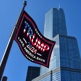 Trump 2024 Flags 3x5 Outdoor Made in USA-Double Sided 3 Ply Trump 2024 Flag 3x5 Outdoor Double Sided 3 Ply - Donald Trump Take America Back Flags, Longest Lasting, Fade Resistant, Durable Polyester Flags, All Weather Trump2024 Flag Outside Black Blue