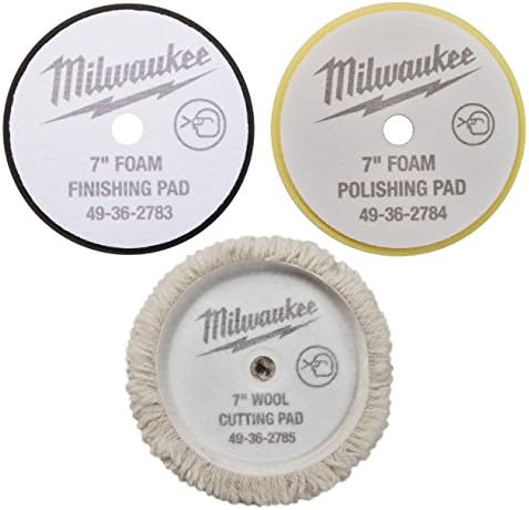 Polishing and Finishing Pad Kit 49-36-2783, 49-36-2784, 49-36-2785 for Milwaukee M18 Polisher (2738) 7" inch - NEW