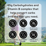 Chargel Apple, Caffeine-Free Instant Energy Gel for Running, Biking, Workout, Hiking and Endurance | Carbs Vitamins | Gluten Free - Pack of 6 Pouches - 6.35oz Each