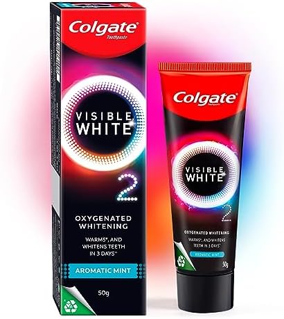 Colgate Visible White O2, Teeth Whitening Toothpaste (50g/1.7oz)