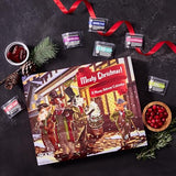 Man Crates Jerky Advent Calendar Featuring "Cow Caroler" Artwork – Includes 25 Festive Flavors of Beef Jerky – Delicious Flavors Like Orange Habanero, Rootbeer and More