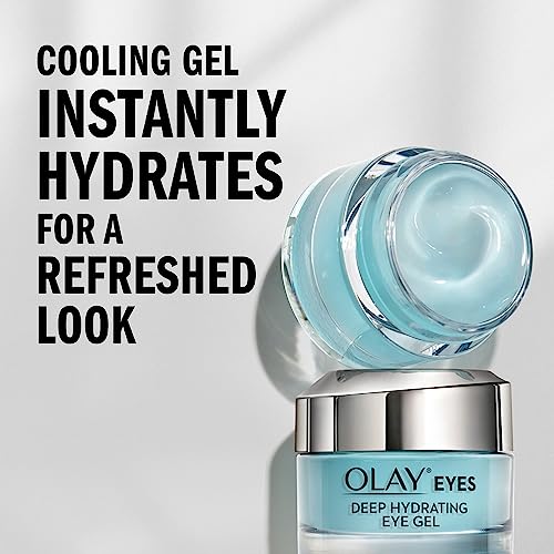 OLAY Deep Hydrating Eye Gel with Hyaluronic Acid for Tired Eyes, Hydrating Gel, Cucumber, 0.5 Fl Oz