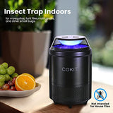 COKIT Indoor Insect Trap, 2 Mode Catching Insects with Suction, Bug Light and 6 Glue Board, Catcher & Killer for Mosquito, Gnat, Moth, Fruit Flies, Non-Zapper Traps for Home, Black-1