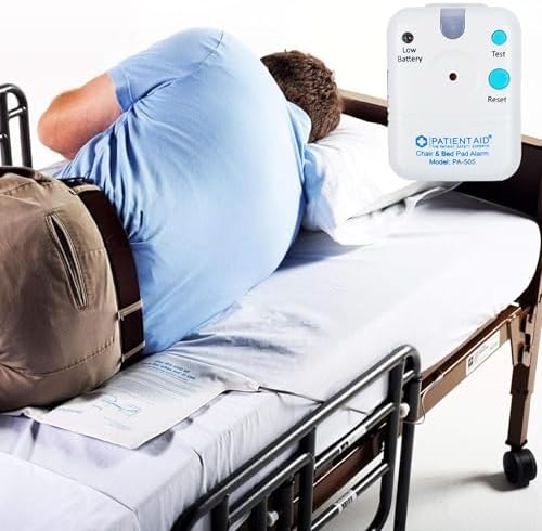Patient Aid Bed Alam with 10" x 30" Motion Sensor Pad and Wired Device, Various Ring Sound and Mounting Options, AC Adapter and Battery Powered Wandering and Fall Prevention for Elderly