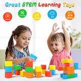 Zerxona 1.41 inch Magnetic Blocks Toddlers Toys for 3 4 5 6 7+ Year Olds Girls Boys Large Magnetic Building Blocks for Kids Age 3-5 STEM Magnetic Cubs Toy for Age 4-8 Children Christmas Birthday Gifts