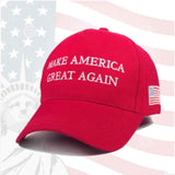 MAGA Hat Make America Great Again Donald Trump Slogan with USA Flag Cap Adjustable 2024 Keep America Great Baseball Hat (Cotton, Red)