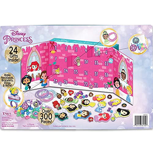 Tara Toys: Disney Princess DIY Jewelry Activity Necklace Advent Calendar, Fun and Easy to do, for Your Little Princess, for Ages 3 and up