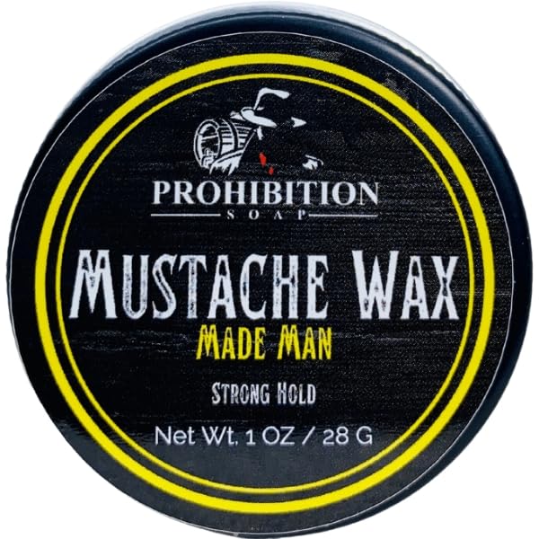 MUSTACHE WAX | Made Man | for Styling Mustache or Beard, With Beeswax, Organic Golden Jojoba Oil, and Argan Oil, Premium Blend, Mid-Strong Hold, Silicone-Free