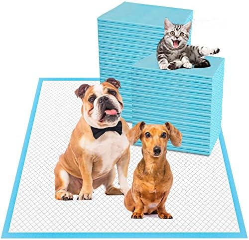 Boscute Thicken 6 Layers Heavy Absorbent XL 24"x36" Pet Training Dog Pee Pads, Extra Large Polymer Leak-Proof Quick Dry Puppy Pee Pads, Disposable Pee Pads for Dogs Cats Rabbit