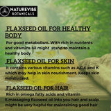 Naturevibe Botanicals Flaxseed Oil 32 Ounces | 100% Pure & Natural | No Additives | No Fillers | Cold Pressed Body Oil | Great for Hair and Skin (946 ml)