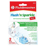 Fluidmaster 8202P8 Flush 'n Sparkle Automatic Toilet Bowl Cleaning System Refills, BioBalance Septic 2-Pack