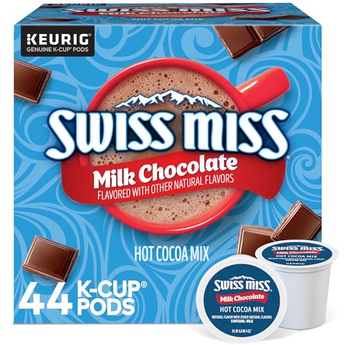 Swiss Miss Milk Chocolate Hot Cocoa, Single-Serve Keurig K-Cup Pods, Hot Chocolate, 44 Count