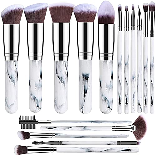 Makeup Brushes Makeup Brush Set, BESTOPE PRO Makeup Brushes Kit, 16Pcs Professional Makeup Brush Set for Eye and Face, Foundation Powder Concealers Blush Eyeshadow Brush Make UP Brushes Kit Marble