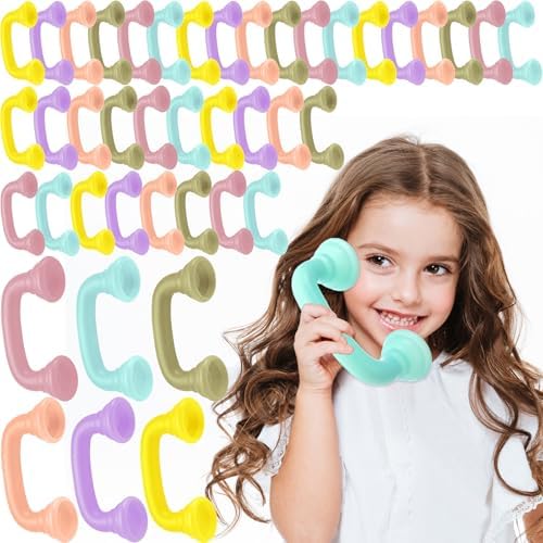 Shappy Bulk Whisper Reading Phones 36 Pcs Whisper Auditory Feedback Phone Hear Myself Sound Speech Therapy Tool Classroom Manipulative for Kids Accelerate Reading Fluency Pronunciation(Pastel Color)