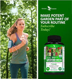 Potent Garden Organic Superfood Greens, Fruit and Veggies Supplement Rich in Vitamins & Antioxidants with Alfalfa, Beet Root & Tart Cherry to Boost Energy, Immunity & Gut Health, Greens Tablets 60 Ct