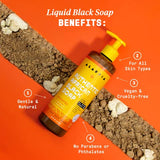 Alaffia Skin Care, Authentic African Black Soap, All in One Liquid Soap, Moisturizing Face Wash, Sensitive Skin Body Wash, Shampoo, Shaving Soap, Shea Butter, Unscented (2 Pack-16 Fl Oz Ea)