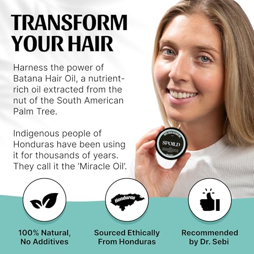 Raw Batana Oil for Hair Growth Sourced from Honduras Dr. Sebi 100% Natural Remedy Prevents Hair Loss Thicker Stronger Healthier Hair Shine Treatment 2oz