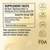 Ginseng Liquid Extract - Korean Red Ginseng Drops - Panax Ginseng Root Tincture Complex - Vegan Supplement - 4 fl oz