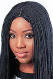 WOW BRAIDS Twisted Wigs, Micro Million Twist Wig - Color 1 - 22 Inches. Synthetic Hand Braided Wigs for Black Women.