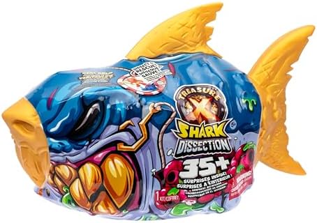 Treasure X Mega Shark Dissection Open The 12 Inch MEGA Shark’s Chomping Jaw, Find 35+ Surprises Inside 4 Squishy, Stretchy, Oozy Compounds, Will Your Child Find Real Gold Dipped Treasure?