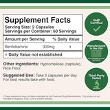 Benfotiamine 300mg Servings (Third Party Tested, 120 Capsules, 150mg Per Cap) Non-GMO, to Boost Thiamine B1 Levels (More Absorbable Than Thiamine, Fat Soluble) by Double Wood