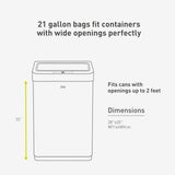 EKO Easy-Dispense Roll of 60 Count Extra-Strong Drawstring Kitchen Trash Bags - 21 Gallon Garbage Bags (79.5L) 60 pack, Code G