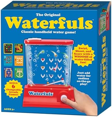 Original Waterfuls Classic Handheld Water Games – Kids Games, Retro Travel Games, Fidget Toys for Kids, Autism Toys, 6 Interchangeable Back Panels, Screen Free Play, Portable, Ages 3+