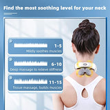 Tianfucen Cordless Neck Massager with Heat，3 Model 15 Levels Electric Neck Massager for Pain Relieve，Portable Massager Neck Relaxer.