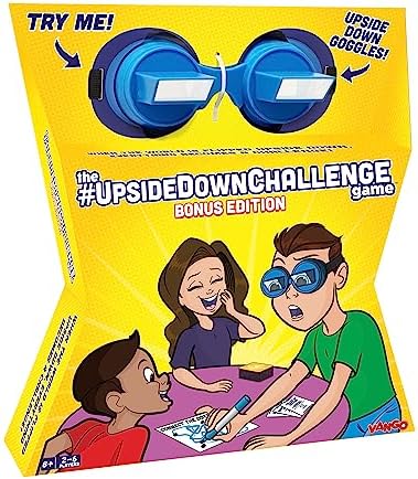 Vango The Original UpsideDownChallenge Game - Complete Fun Challenges with Upside Down Goggles for Ages 8+, 2-6 Players (Bonus Edition - 30 Additional Challenges)