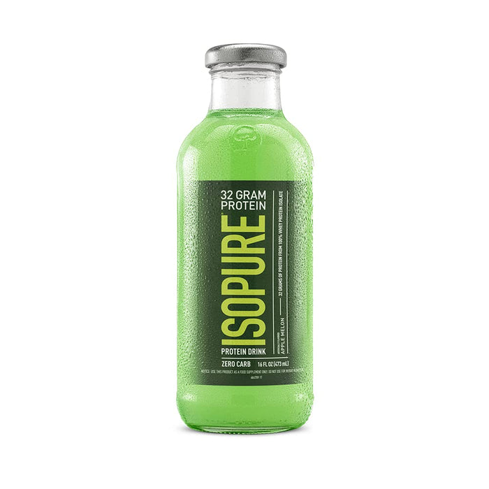 Isopure Zero Carb 32g Protein Ready-to-Drink, Whey Protein Isolate, Apple Melon, 16 Fl Oz (12 Bottles)