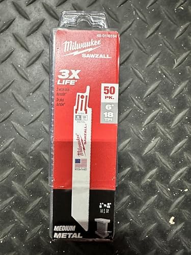 MILWAUKEE THIN KERF SAWZALL BLADE, 6 IN., 18 TPI, 50 PER PACK