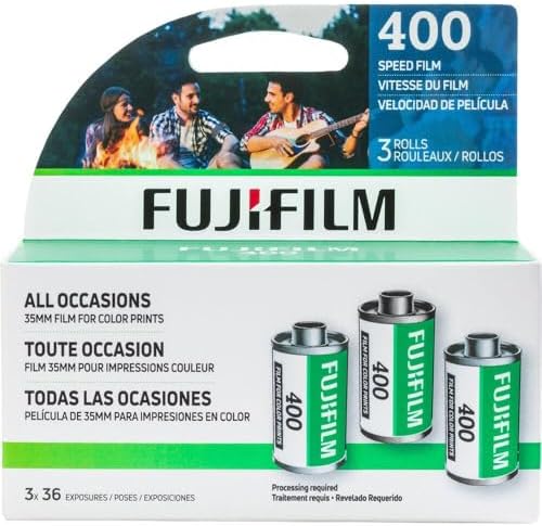 Fujifilm Fujicolor Superia X-TRA 400 Color Negative Film (35mm Roll Film, 36 Exposures, 3-Pack)