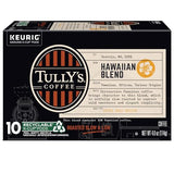 Tully's Coffee Hawaiian Blend, Keurig Single Serve K-Cup Pods, Medium Roast, 60 Count, (6 Packs of 10)