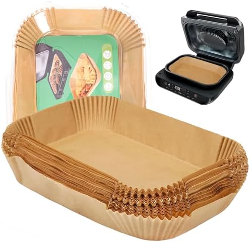 Air Fryer Parchment Paper Liners for Ninja FG551/DG551/IG651 Foodi Smart XL Indoor Grill, 100pcs Air Fryer Liners Disposable, Ninja Air Fryer Liners Foodi Grill Accessories