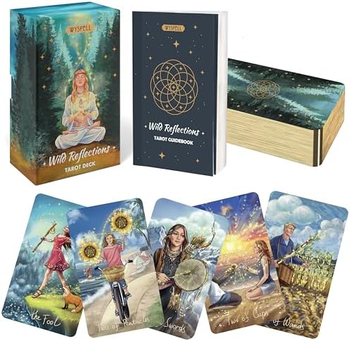 Wyspell Wild Reflections Tarot Cards: Nature-Inspired Tarot Cards with Guide Book - Beautiful Tarot Cards Set - Tarot Cards for Beginners