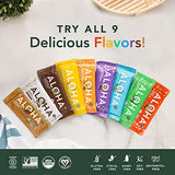 ALOHA Organic Plant Based Protein Bars - 3 Flavor Variety Pack - 12 Count, 1.9oz Bars - Vegan Snacks, Low Sugar, Gluten-Free, Low Carb, Paleo, Non-GMO, Stevia-Free, No Sugar Alcohol Sweeteners