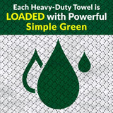 Simple Green Professional Grade Heavy-Duty Cleaning and Degreasing Towels, All-Purpose Cleaning Wipes, 75 count (Pack of 2)