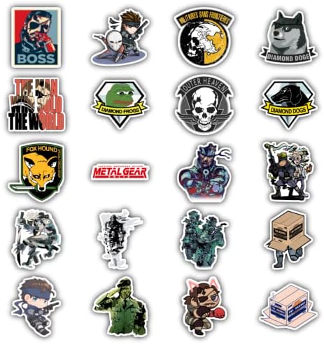20 Pcs Stickers Packs Metal Aesthetic Gear Vinyl Solid Decal Colorful Sticker Waterproof for Water Bottle Laptop Computer Luggage Phone Car Skateboard Bumper, White, 8.5'' x 11''