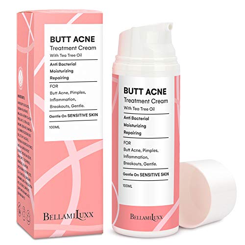 Butt Acne Clearing Treatment: with 2% Salicylic Acid and Tea Tree Oil, Effective Body Acne Treatment and Folliculitis Treatment, Butt Acne Cream for Reduce Body Acne