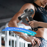 cotsoco Massage Gun, Muscle Massage Gun Deep Tissue for Athletes, Portable Percussion Massage Gun for Pain Relief, Quiet Electric Sport Massager, Handheld Body Massager with 12 Massage Heads(Gray)