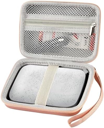 Case Compatible with HP Sprocket Portable 2x3/ Select 2.3x3.4/ 2nd Edition Printer, Travel Carrying Organizer Holder Fits for Zink Photo Paper, USB Cable and More Accessories (Box Only) - Rose Gold